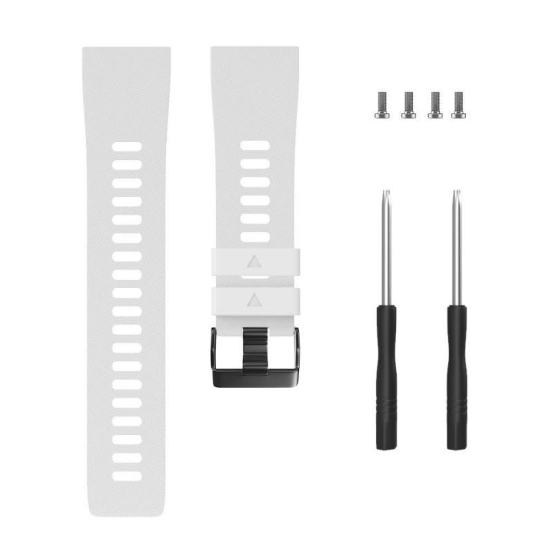 Watchband For Garmin Forerunner 35 Soft Silicone Bracelet For Garmin Forerunner 35 Strap Replacement Watch Strap Wristband: white