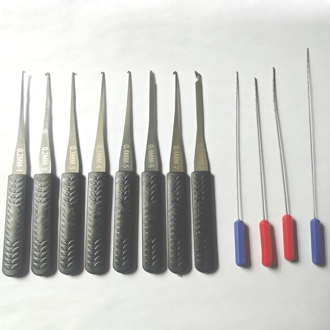 Locksmith Extractor Tools Kit Broken Key Remove Tool Set with Tension Wrench Tools for Family,Home Life Helper: Dark Grey