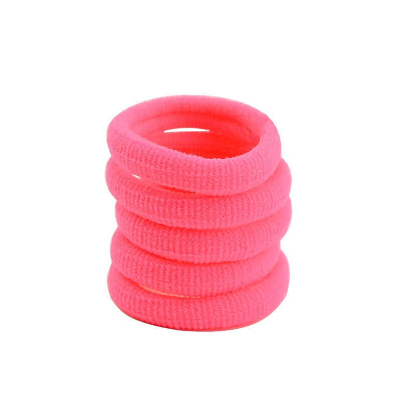 10 stks/partij Haaraccessoires Meisjes Kids Candy Kleur Elastische Haarbanden De Paardenstaart Houder Rubber Band Boutique Haar Tie 13 kleuren: 13 Watermelon red