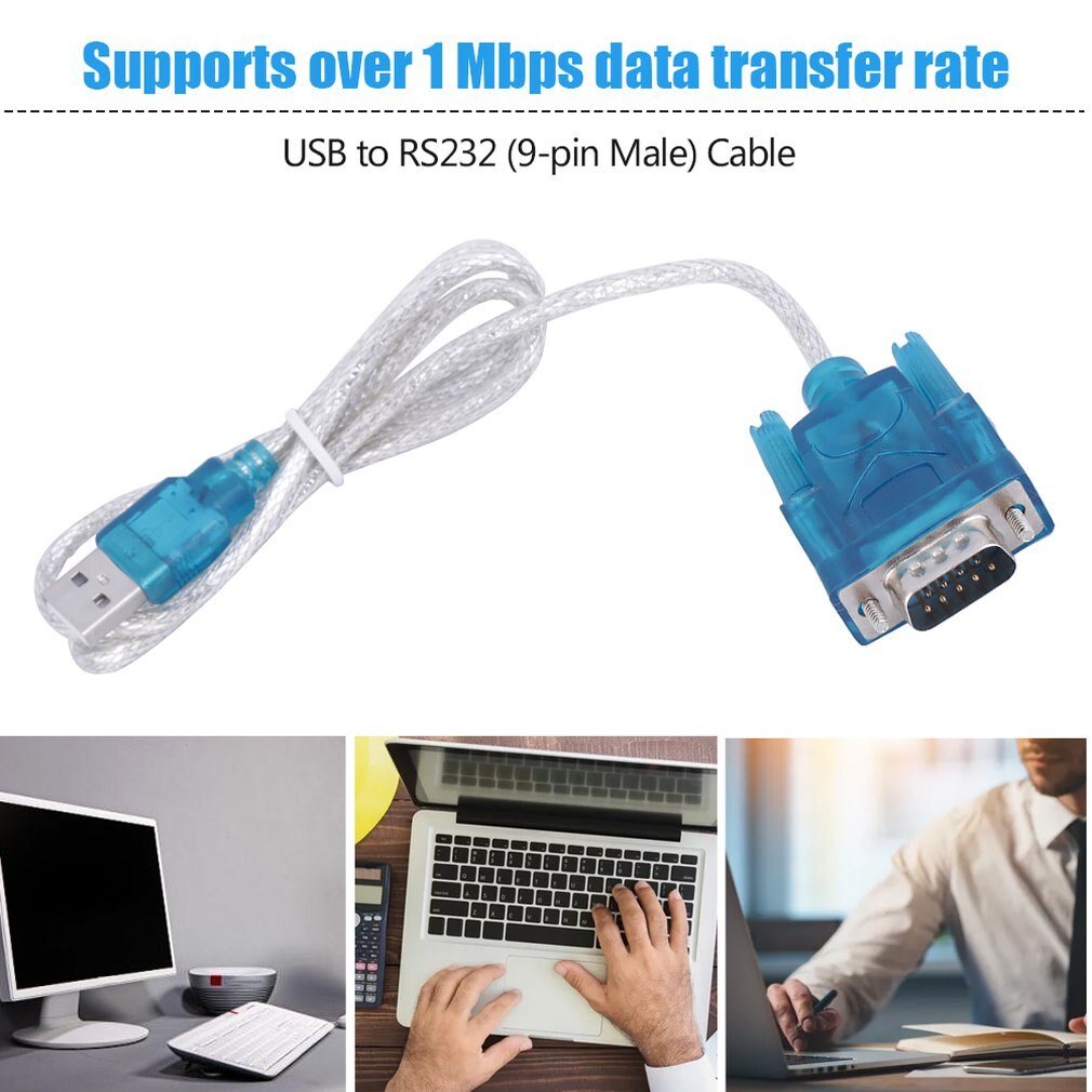 Wired USB 2.0 to Serial RS232 CH340 9 Pin Adapter Converter Cable for Windows 98/for SE/for ME/2000/for XP/for Vista/7/8