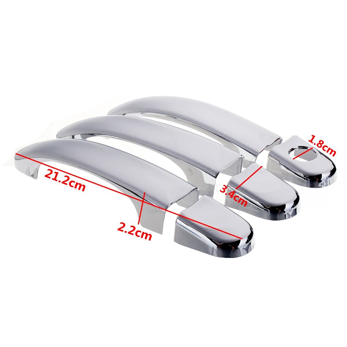 6x krom 3 dørhåndtak deksel trim sett for vw transporter  t5 caravelle caddy multivan 2003