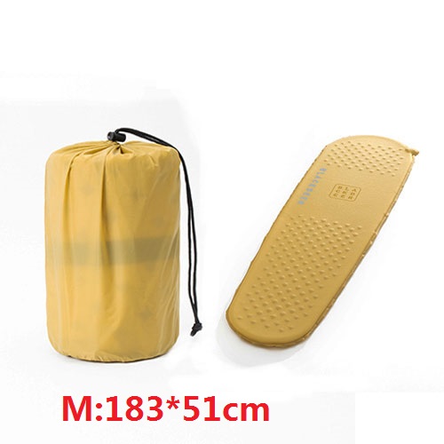 Blackdeer archeos light selvoppusteligt liggeunderlag r-value 3.2 skum ultralet madras til camping, oppustelig vandrerygsæk: Gul