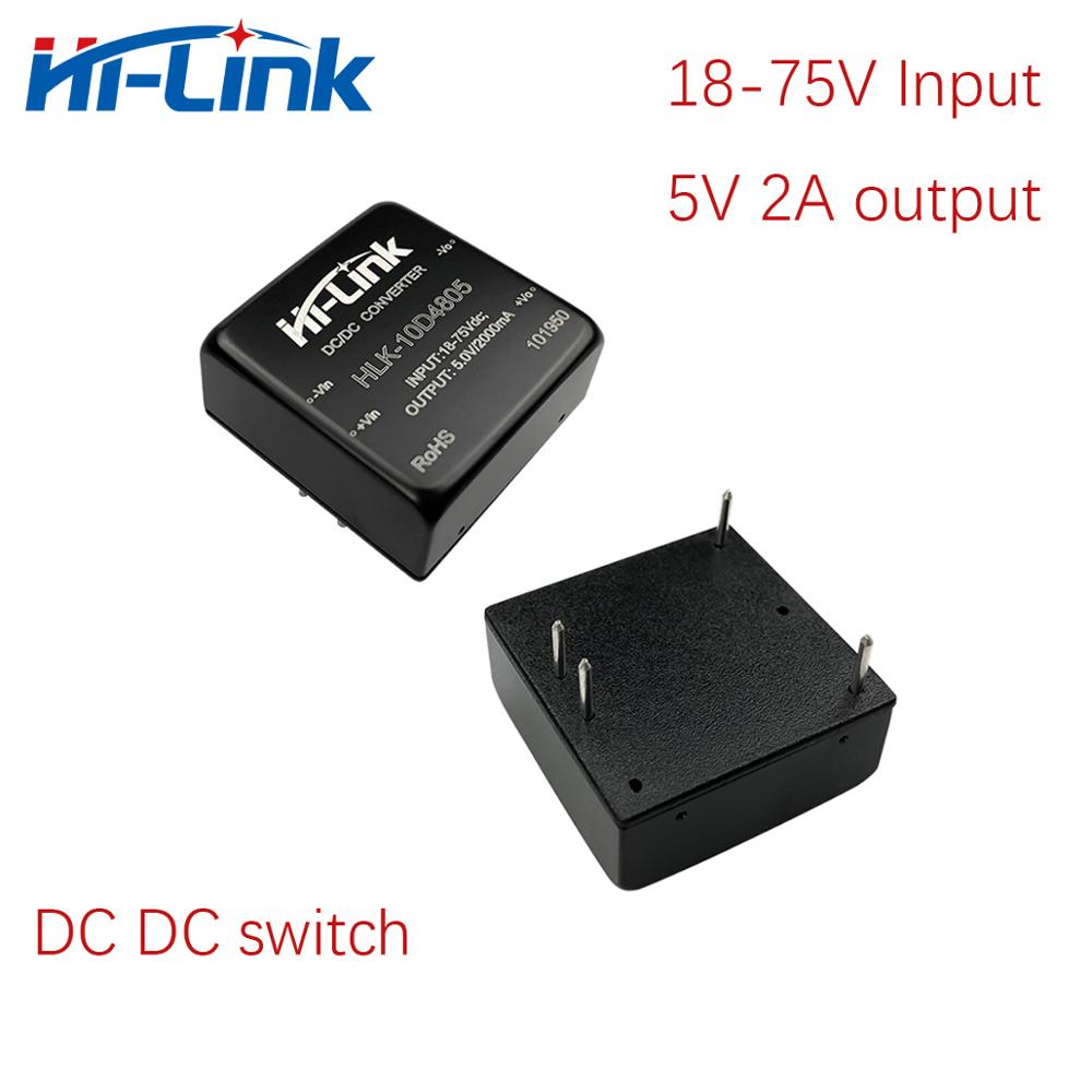 Free Ship 5pcs/lot 18-75V Input to 5V 2A 10W output 1500Vdc Isolation DC to DC switch power supply