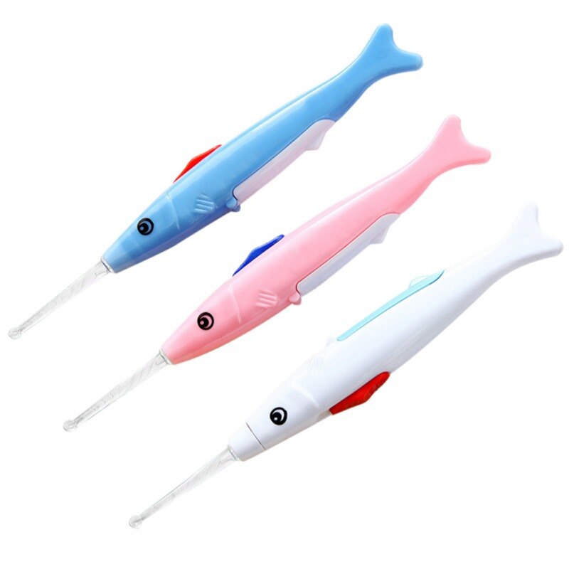 Oor Lepel Reiniging Met Led Verlichting Leuke Cartoon Dier Oorsmeer Remover Tool Veiligheid Cleaner Lepel Voor Kinderen Gezondheid: Default Title