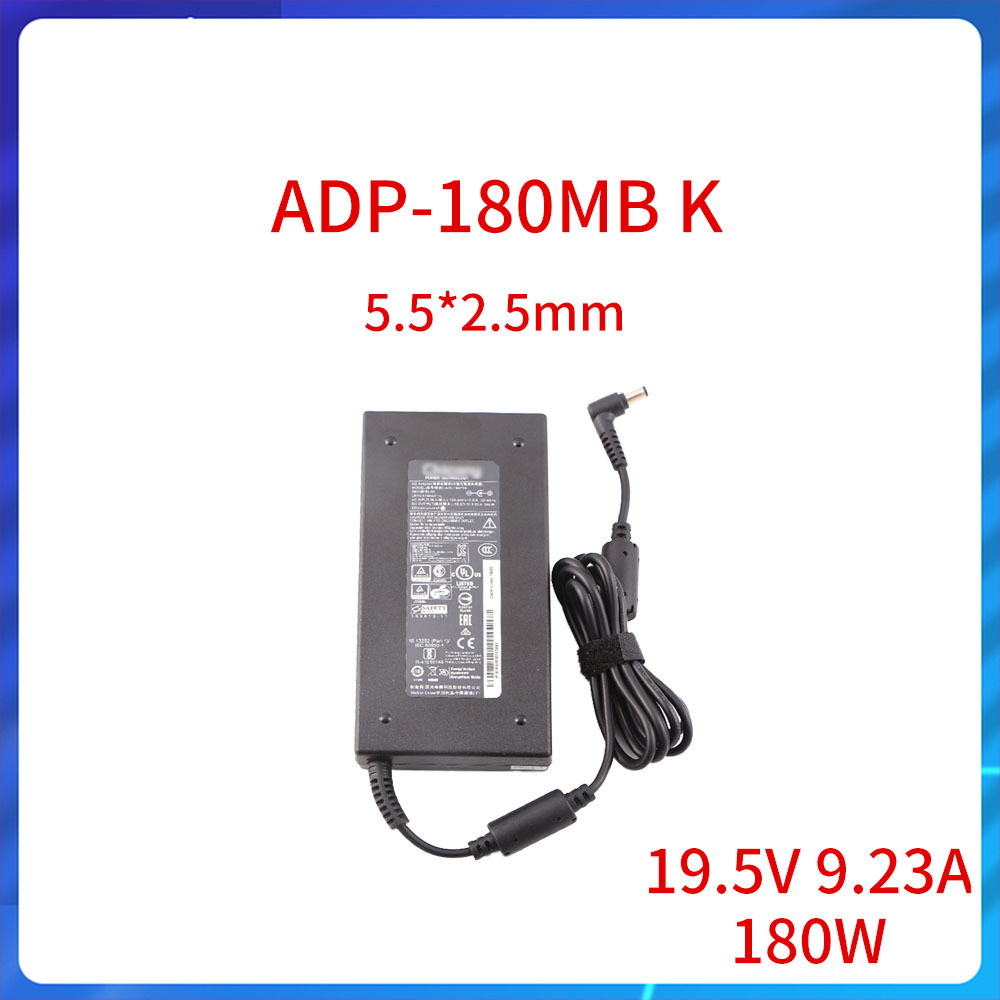 For GS63 GS65 GS73VR 180W Power Supply Charger 5.5*2.5MM 19.5V 9.23A ADP-180MB K Laptop AC Adapter ADP-180MBK Charger