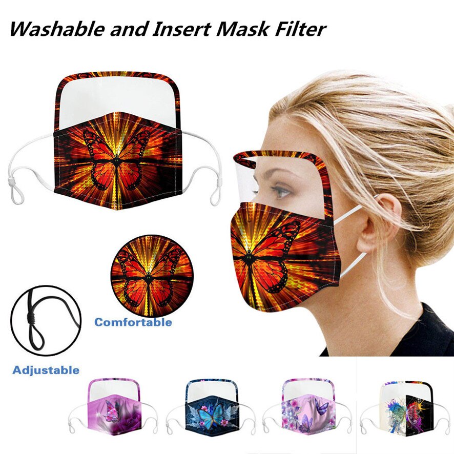 1pc feminino transparente poeira protetora para a cabeça dos olhos rosto proteção lavável qualidade olhos escudo rosto sheild protetora