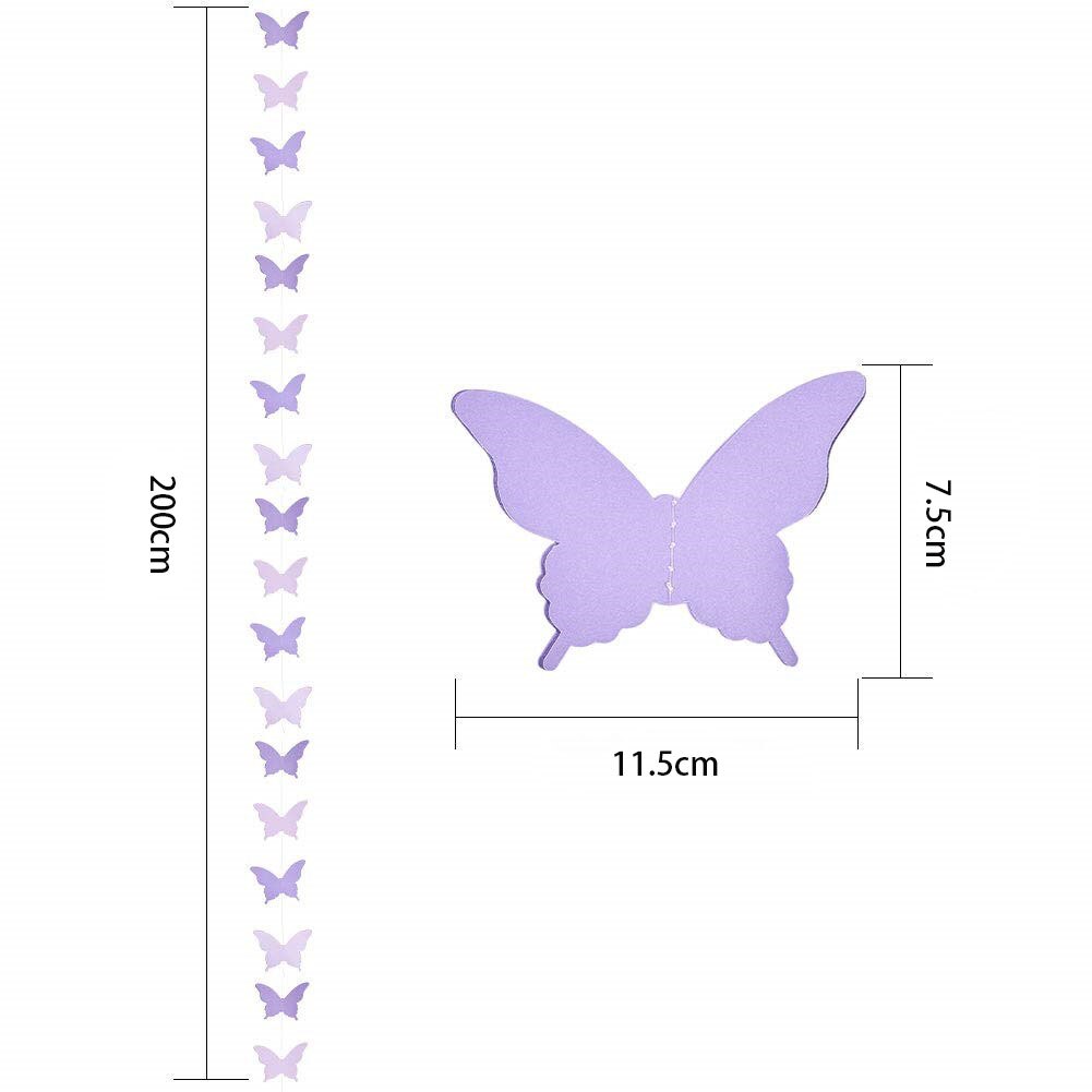 3D Paper Butterfly Garland Buntings For Wedding Party Birthday Festival Diy Banner Hanging Decorations 3D Paper Butterfly String
