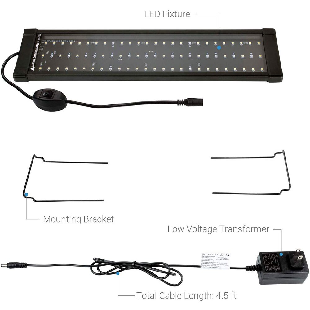 LED Aquarium Licht 30CM 45CM 70CM LED Aquarium Lichtbalk Volledige Spectrum Aquarium Licht voor Zoetwater