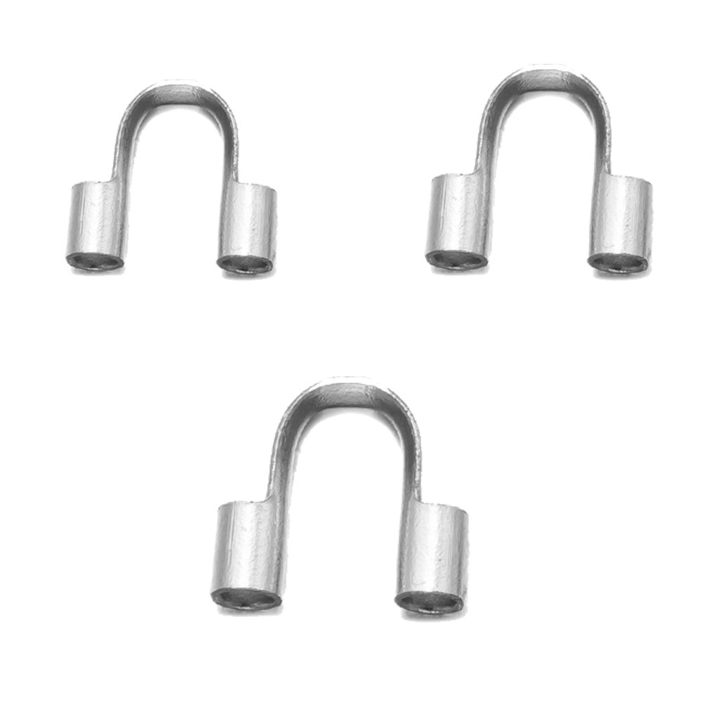 20/50pcs Gold Stainless Steel Wire Guards Thread Cable Protector Loops for Earring Bracelet Necklace Pendant DIY Jewelry Making
