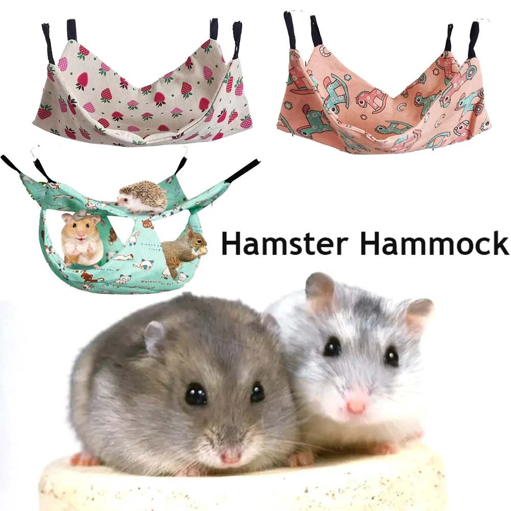 Warme Plüsch Hamster Hängematte Kleintier Doppels chicht verdicken Schlafsack Nest Haustiere Ratte Eichhörnchen hängen KäFeige Haus