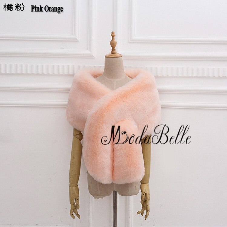 Modabelle Faux Fur Bolero Jassen Ivoor Bruids Stola Bolero Grijs Koningsblauw Rood Roze Avond Sjaals Wedding Wraps Vrouwen: same as pic