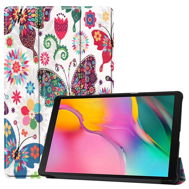 For Samsung Galaxy Tab A 10.1 inch Case Ultra Slim Leather Magnetic Stand Cover For Samsung Tab SM-T510 SM-T515 Funda Capa: Butterfly