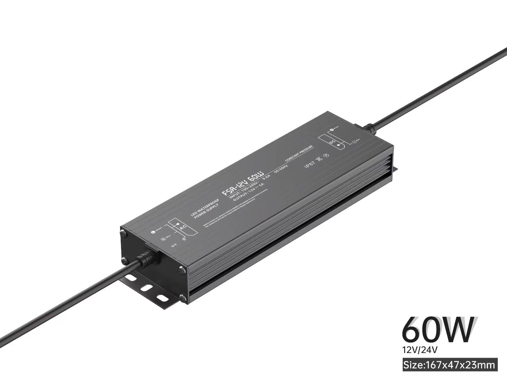 Controlador LED fuente de alimentación impermeable IP67 IP68 transformador de iluminación AC190V ~ 240V a DC 12V 24V 10W 20W 30W 50W 100W adaptador para exteriores: Beige / 230 V