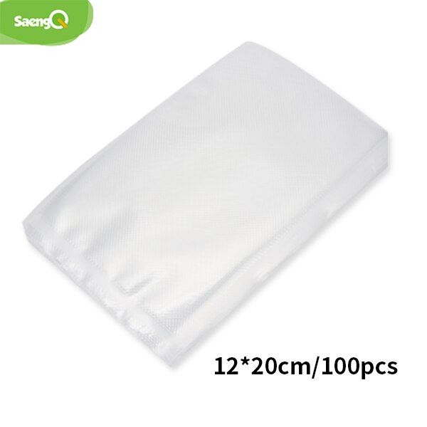 Cozinha 100 pçs/lote saengQ Sacos de Vácuo para Armazenamento De Alimentos Aferidor do Vácuo De Alimentos Máquina de Embalagem Saco Com Material do Produto Comestível: 12-20cm 100pcs