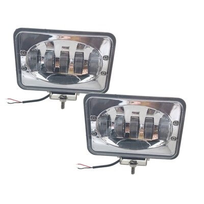 Yait bil led light bar 50w 6 tum led arbetsljus översvämningslampa för bil lastbil trailer suv offroads båt 12v 24v 4 x 4 4wd: 2 st krom
