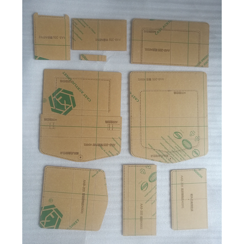 1Set Acryl Stencil Sjabloon Voor Diy Lederen Handgemaakte Craft Vrouwen Handtas Schoudertas Naaien Patroon 19*16*11Cm