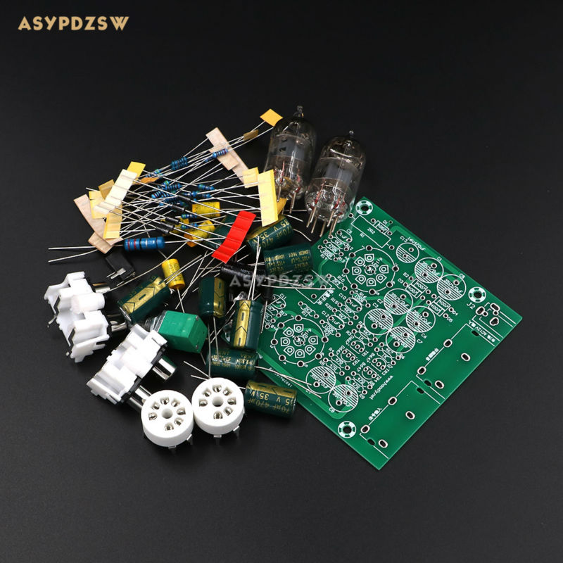 Audiophile 6J1 Tube preamplifier Headphone power amplifier Power amp tube buffer DIY kit Base on music fidelity X-10D circuit