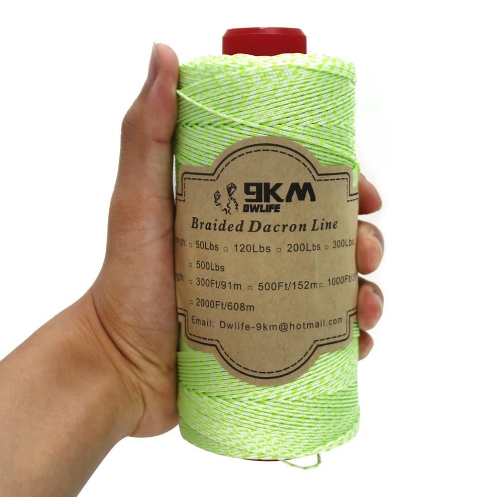 Braided Dacron Kite Line 120lb 1000ft for Outdoor Kite Flying Line Polyester Auxiliary String Accessories Green