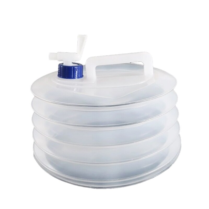 Car Foldable Bucket Outdoor Travel Portable Large Capacity Bucket With Tap U90C: B-10L