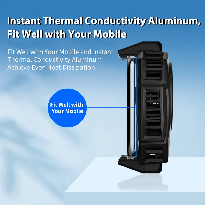 MEMO Mobile Phone Cooler DL05 Cooling Fan Radiator For iPhone Back Clamp Gaming Cooler System Smartphones Tablets Cool Heat Sink