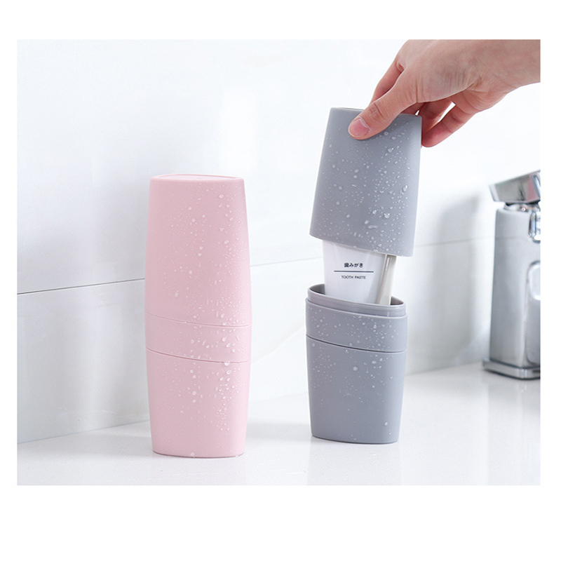 Opbevaring arrangør tandbørste kop tandbørster æske jakkesæt dobbelt par mund bærbar rejse vask børste betræk tandpasta kopper