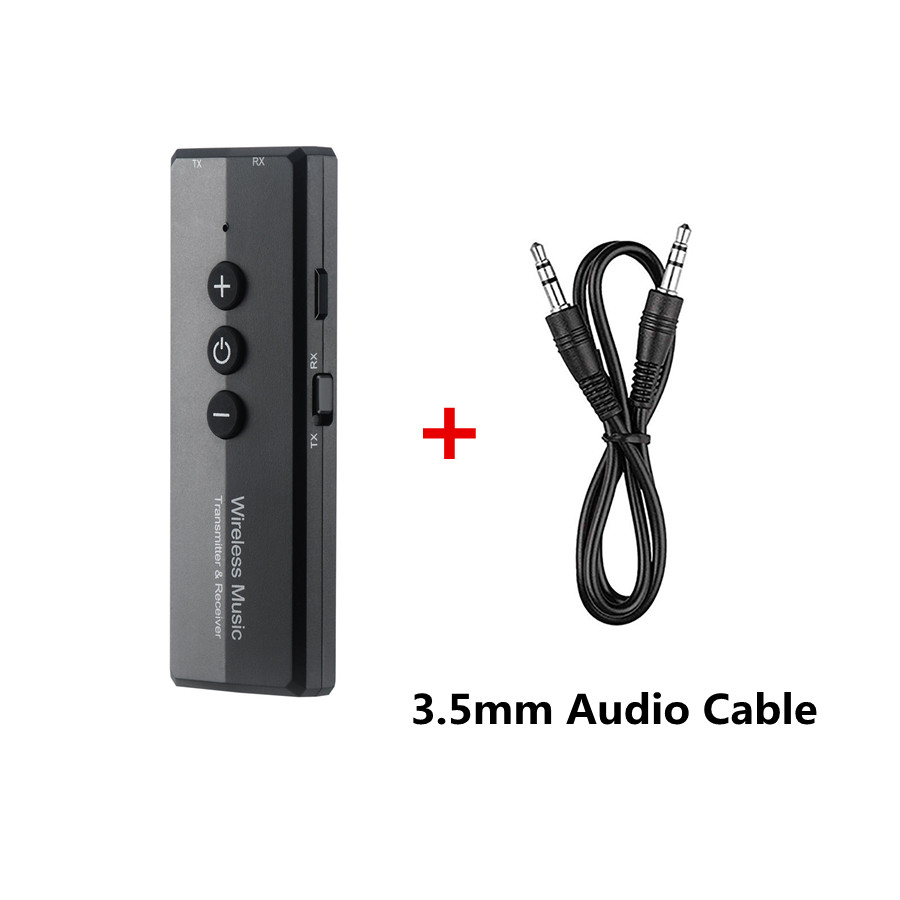 Bluetooth 5.0 Zender Ontvanger RCA 3.5mm Aux Jack Stereo Muziek Audio Draadloze Adapter voor TV PC Auto Kit met controle Knop: Default Title