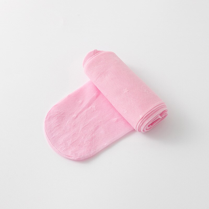Collant per bambina in maglia estiva calza per bambini traspirante sottile stampata a stella tinta unita morbido elastico per neonato collant per bambina: 3