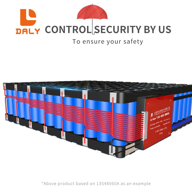 li-ion BMS 10S 36V 13S 48V 15A 20A 30A 40A 50A 60A with Balance Low High Temperature Cut Off Protection Support Ebike Escooter