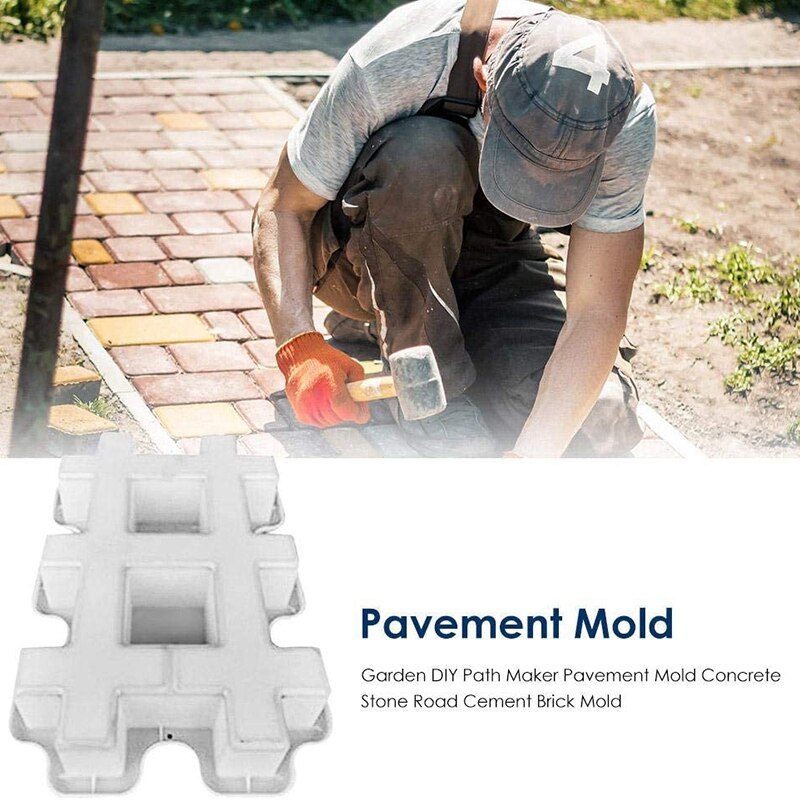 Maker Reusable Concrete Path Maker Molds Garden DIY Path Maker Pavement Mold Concrete Stone Road Cement Brick Mold