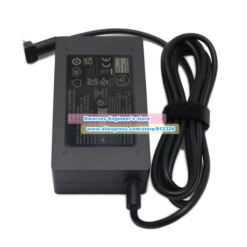 Genuine ADT-65NS-D00 AC Adapter 20V 3.25A Laptop Charger for Hoioto 65W Type C Power Supply: Default Title