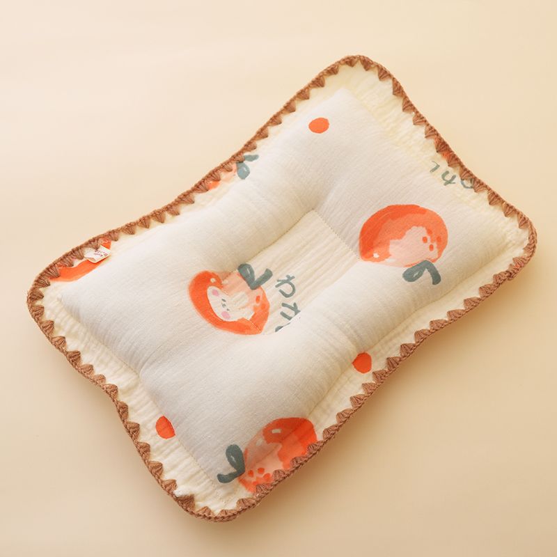 Cartoon Baby Newborn Pillow Breathable Pillow Soft Cotton Toddler Bed Pillow for Sleeping Bassinet Bedding: green