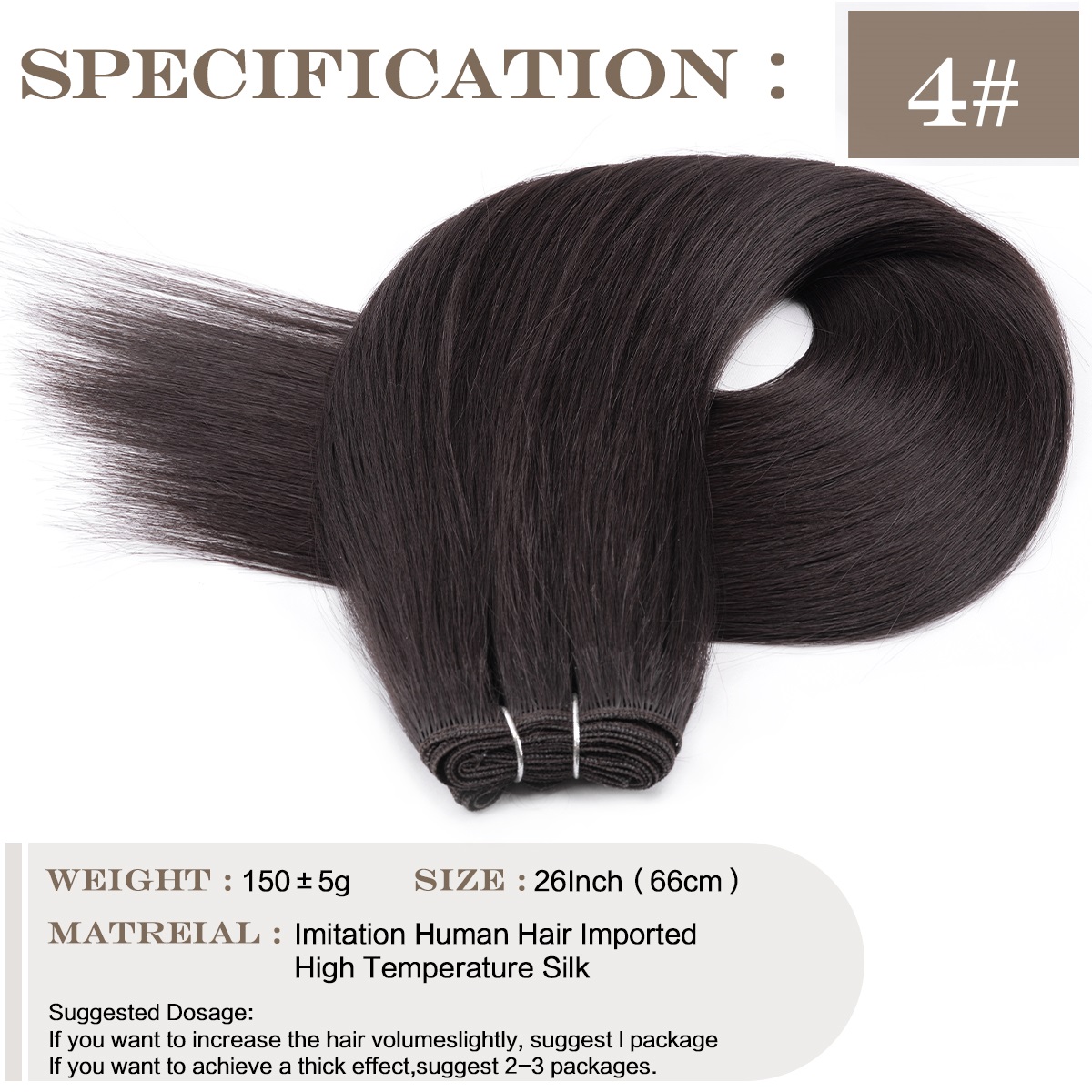 Mechones de pelo ondulado sintético de 26 pulgadas, extensiones de cabello largo Natural de 150g, tejido de pelo liso Yaki para mujeres falsas: Blue