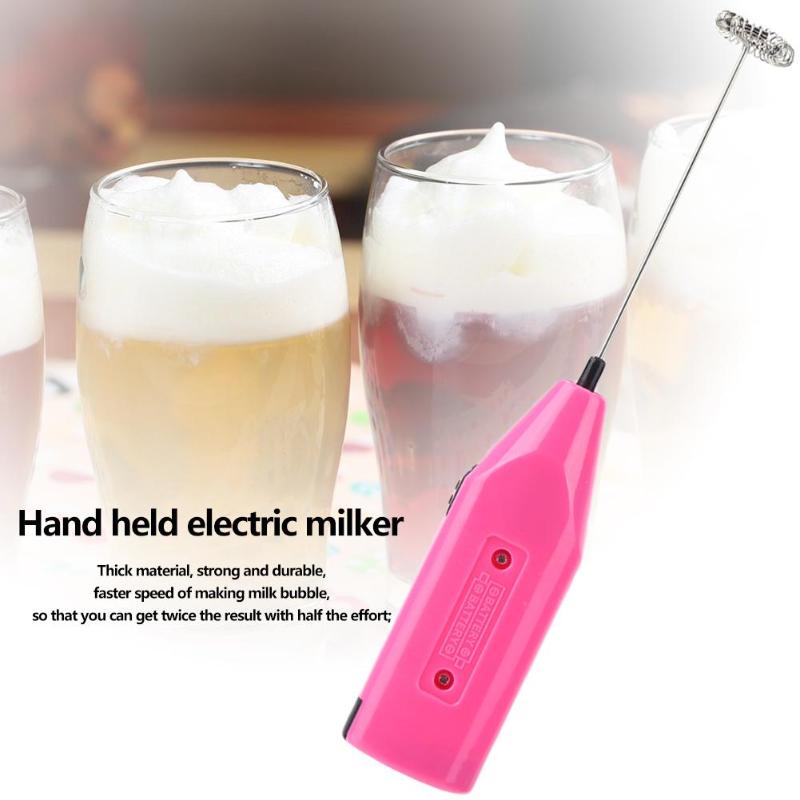 Handhållen elektrisk äggvisp skummaskin rostfritt stål hållbar mixer skummaskin rör kök bar verktyg kaffe mjölk mixer mixer