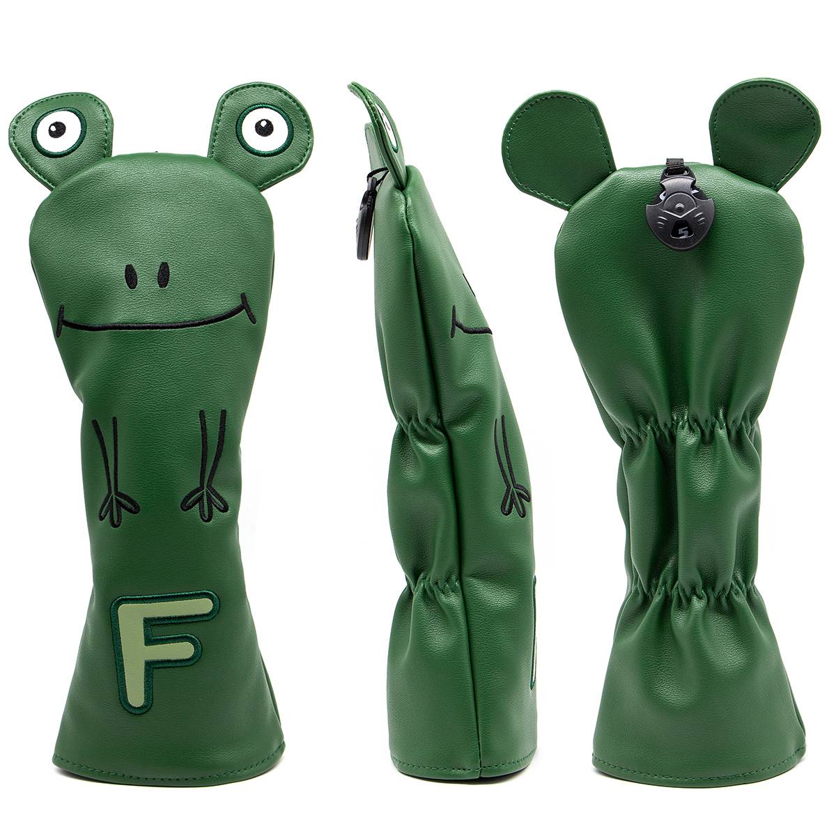 Golf club wood headcover Cute Frog Leather Hand-Made 1 Wood driver head cover Fairway golf headcvoer Hybird covers: For Fairway