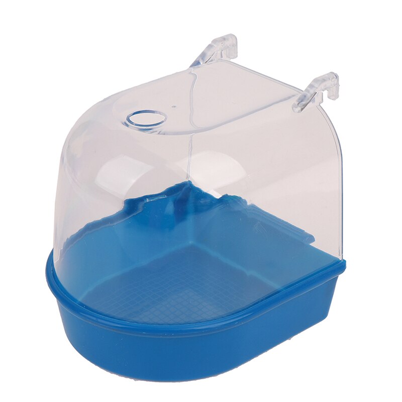 Cubo de baño para loros, caja de ducha para bañera, accesorio para, periquito Canario: Blue Curved Top