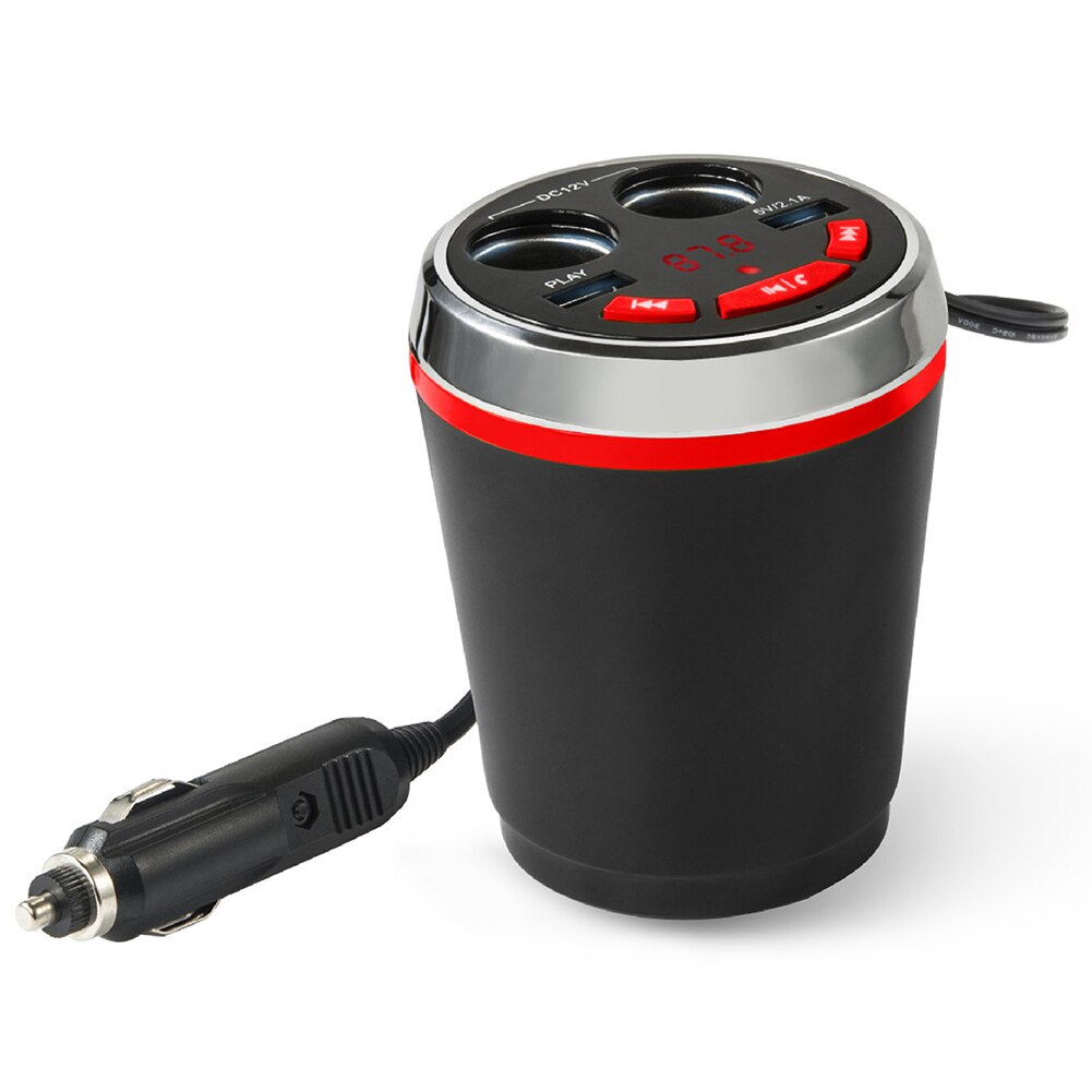 Cup Shaped Dual USB Port-s Bluetooth Car Auto Charger MP3 Player Cup Shaped Dual USB Port-s Bluetooth Car Auto Charger MP3 Playe