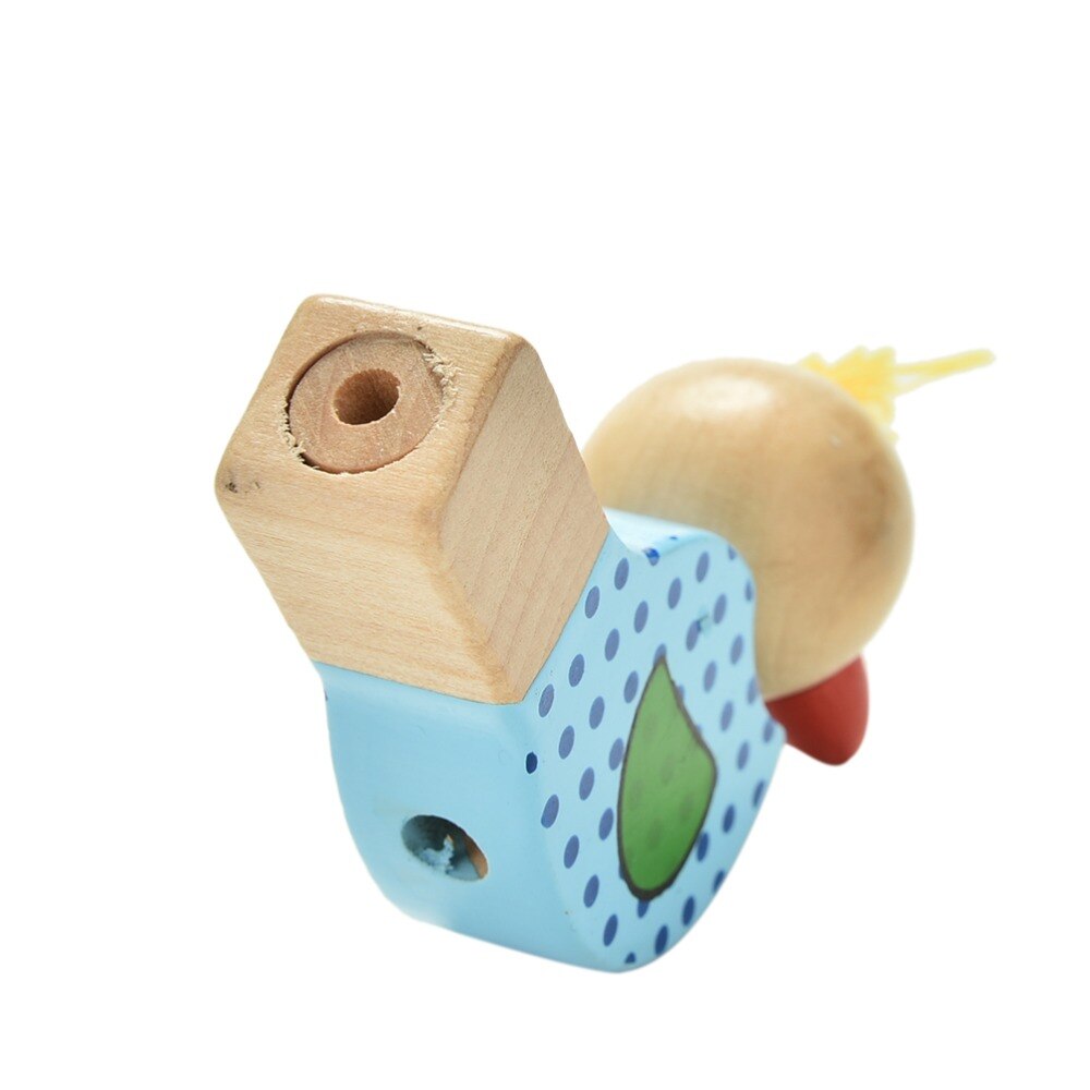 Musical Instruments Toy Cartoon Bird Whistle Baby Jewelry Pendant Wooden Musical Whistle