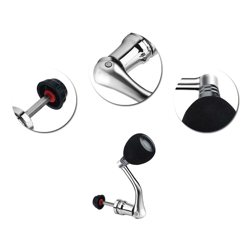 1PCS Metal Spinning Reel Handle Grip Fishing Reel Replace Folding Rocker Arm Crank Handle Replacement