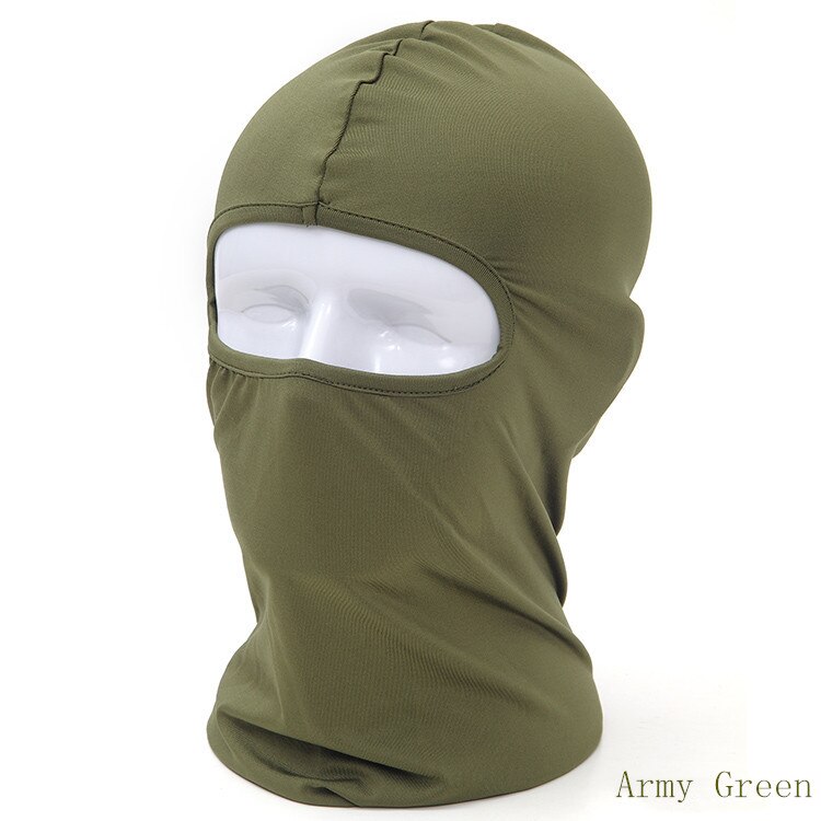 Mask Lycra soft Equipment Hat Outdoor Riding Motorcycle Windproof Mask Sunscreen Dustproof CS Masked Headgear: ArmyGreen