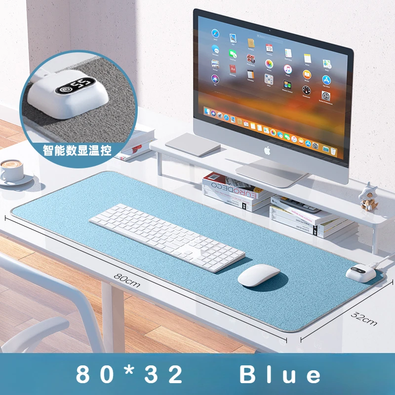 Xiaomi Electric Heat Mouse Pad Table Mat Display Temperature Heating Mouse Pad No Smell Warm Hand Office Desk Keyboard Winter: black