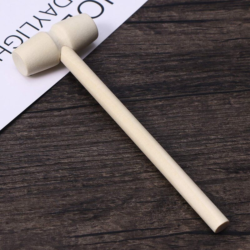 20 Pieces Mini Wooden Hammer Beat Toy Cute Beat Gear Toy Boy Girl Promote Baby's Hand Eye Coordination