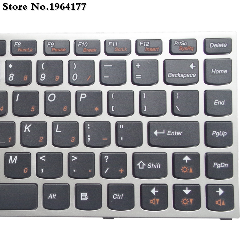 Nieuw voor Lenovo IdeaPad U460A U460 U460S Zwart US Keyboard Silver Frame