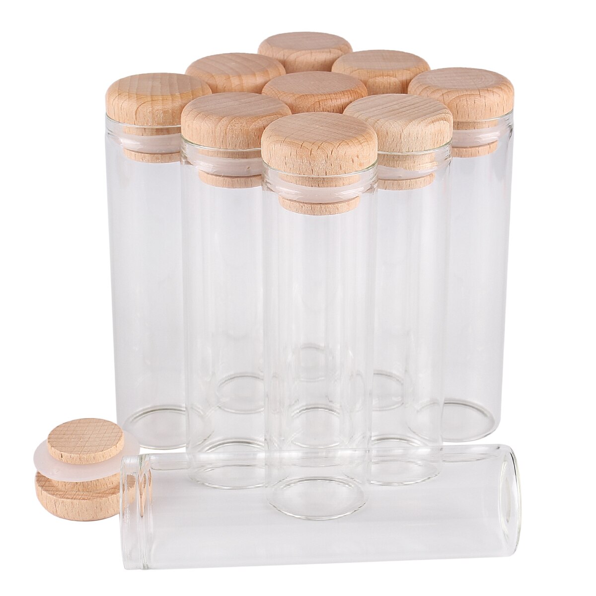 24 pieces 50ml 30*100mm Test Tubes with Wooden Lid... – Grandado