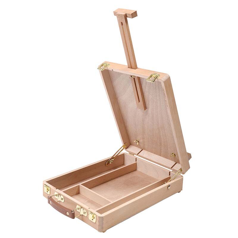 Caballete arte de artista con caja de madera integrada cuadro de dibujo artístico CUADRO DE MESA: Default Title
