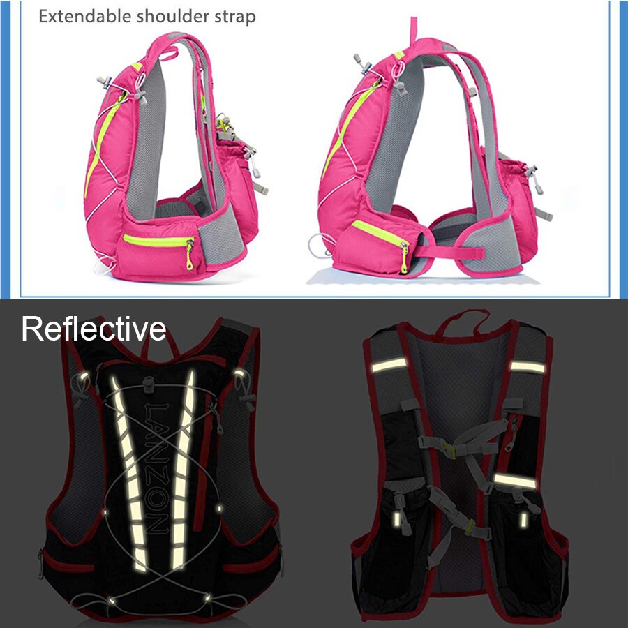 Vrouwen Running Rugzak Waterfles Houder Waterdicht Voor Telefoon Trail Fanny Pack Running Sport Marathon Hydratatie Camping Bag