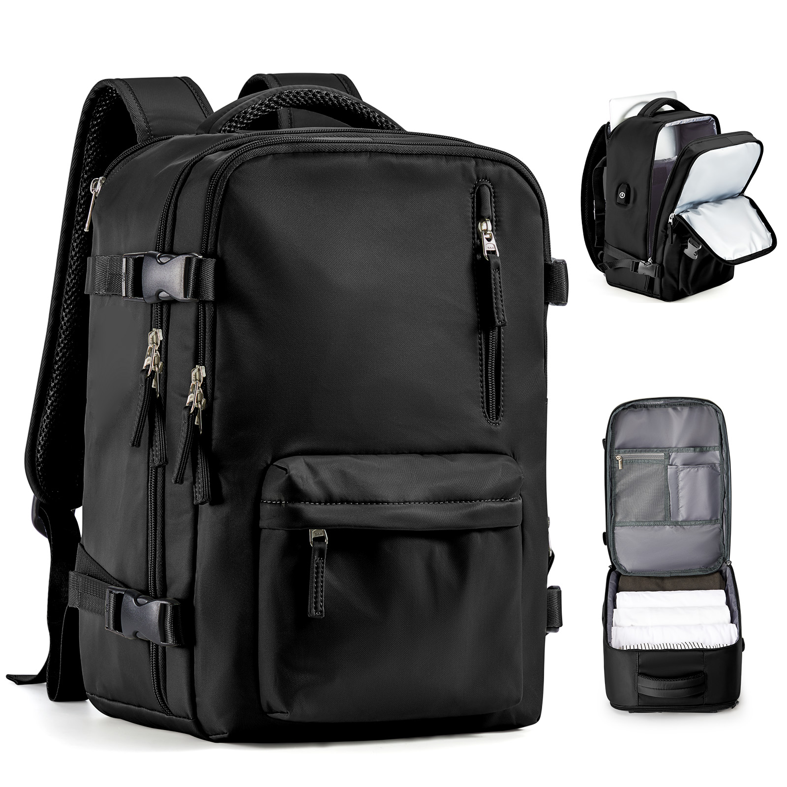 Travel Backpack Cabin Bag, Ryanair Backpack 40x20x25 Carry-Ons, Men Women 15.6 inch Laptop Backpack, Casual 40x28x17 Backpack: Clear