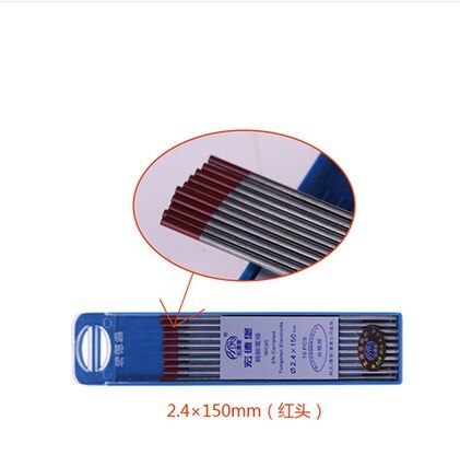 Tungsten electrode argon arc welding electrode tungsten needle 150mm 1.6 / 2.0 / 2.4 /: 2.4  150mm red head