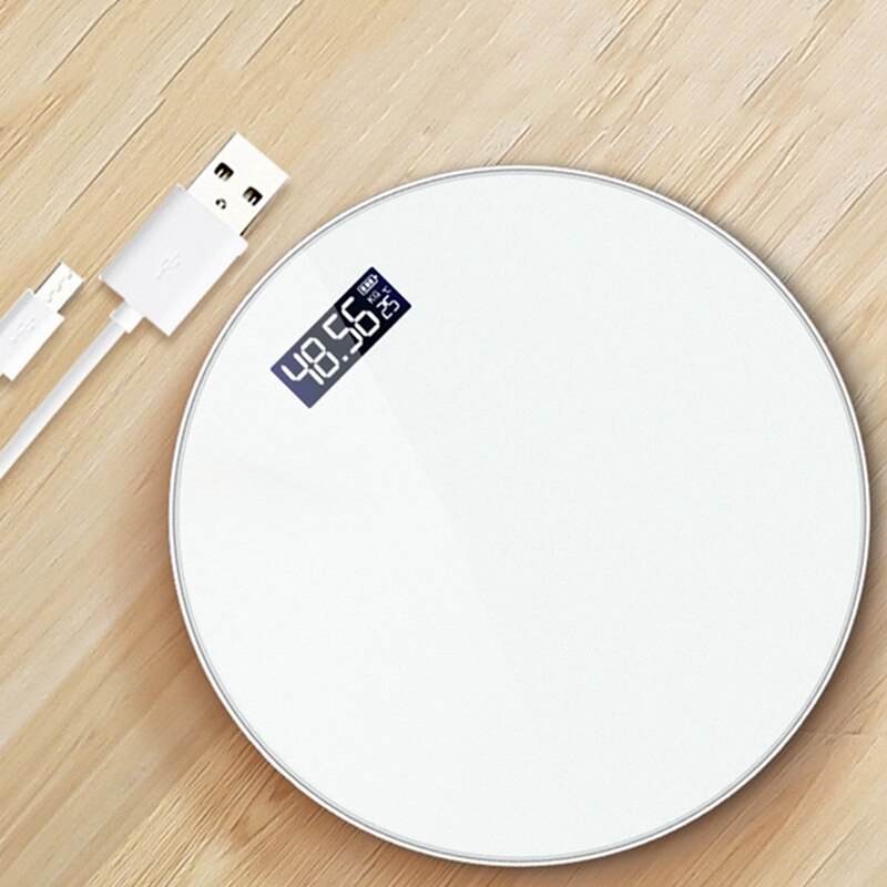 Bathroom Body Scale Weight Scales Round Toughened Glass Digital Weighing Scales Electronic ​Scales ​Bath Scale