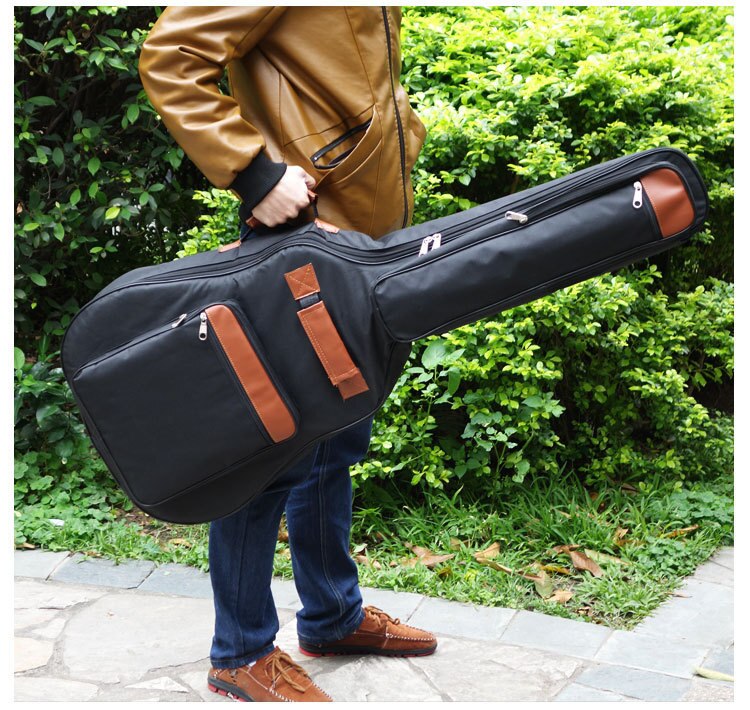 Draagbare goede 39 40 41 inch akoestische gitaar gig bag case PU rugzak schouder gevoerde bescherming waterdichte soft cover