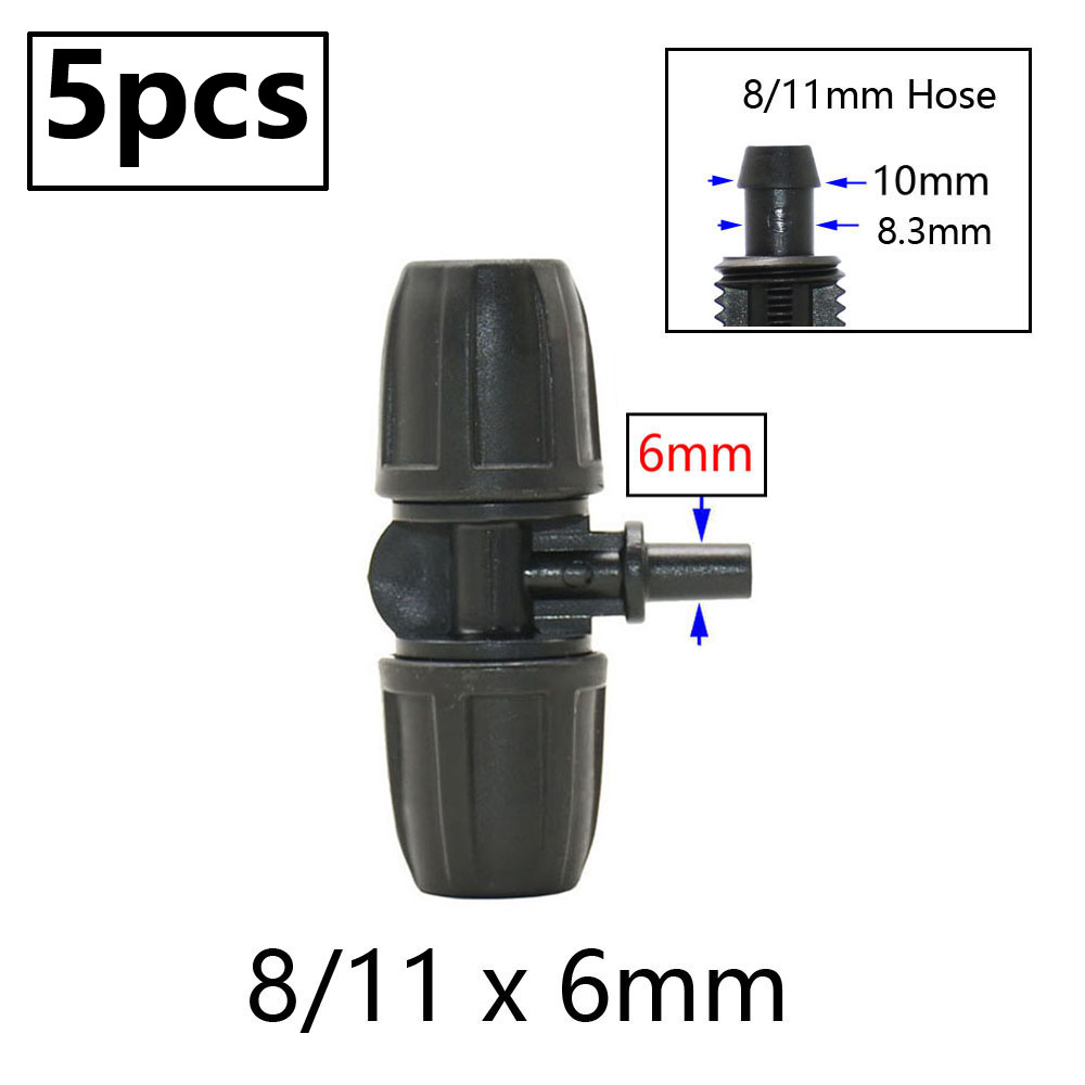 3/8" Bewässerung Gartenschlauch Anschluss 8/11 4/7 3/5mm Schlauch Reduzierstück gemeinsam T-Stück Winkel Endstopfen Tropfbewässerungssystem passend zu: Gelb
